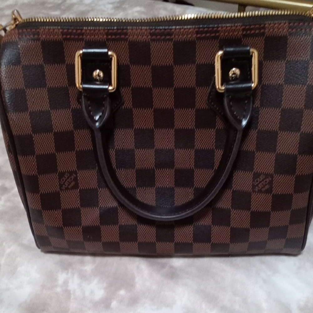 Louis Vuitton Brown Checkered Satchel